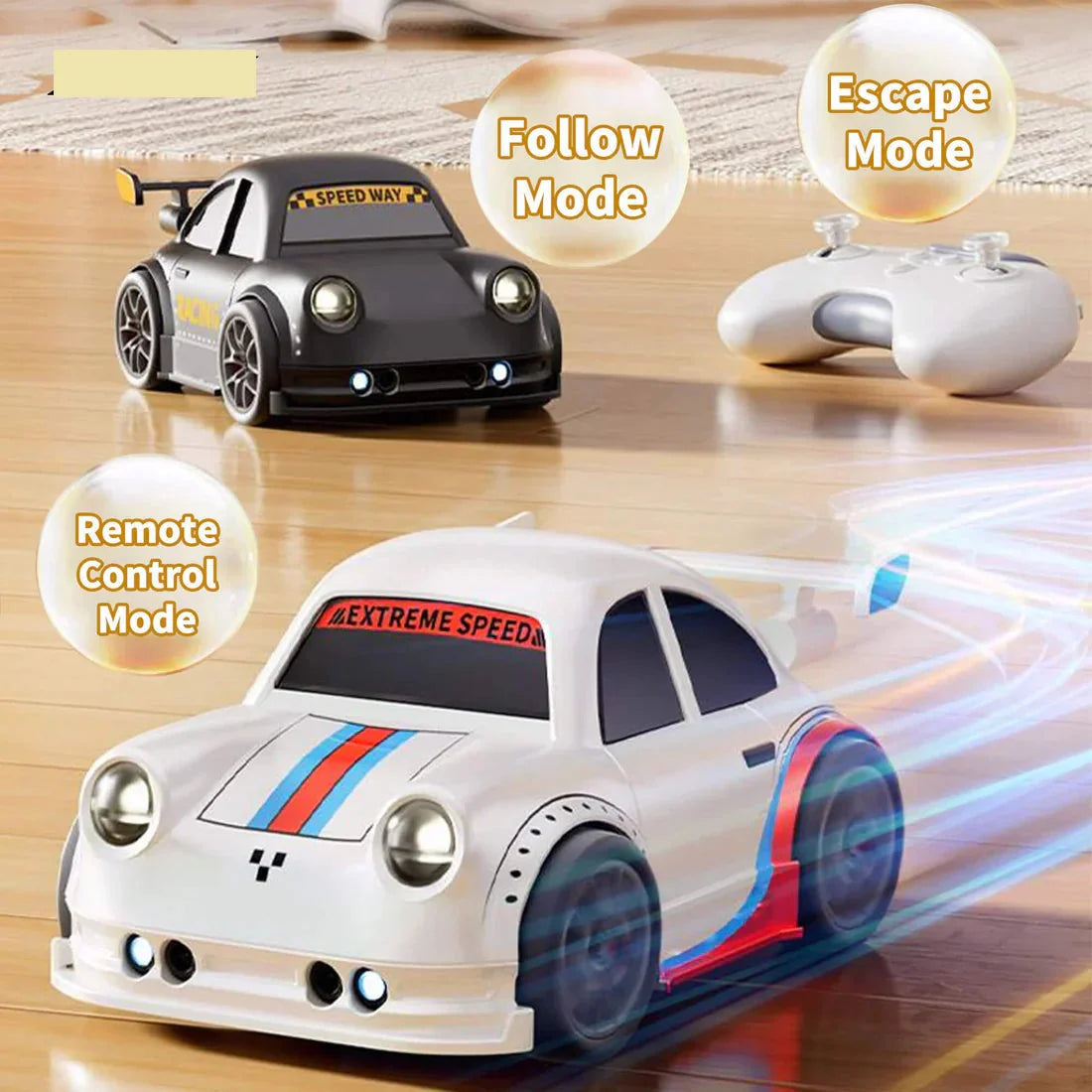 Smart RC Car with Motion Sensor – Escape & Follow Me Feature